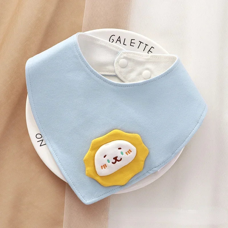 Cartoon Bandana Bibs – Soft Cotton for Newborns & Toddlers