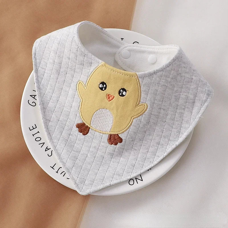 Cartoon Bandana Bibs – Soft Cotton for Newborns & Toddlers