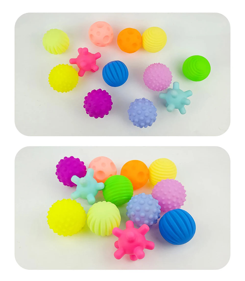 6-Piece Sensory Textured Ball Set – Tactile & Motor Skill Development Toy for Babies