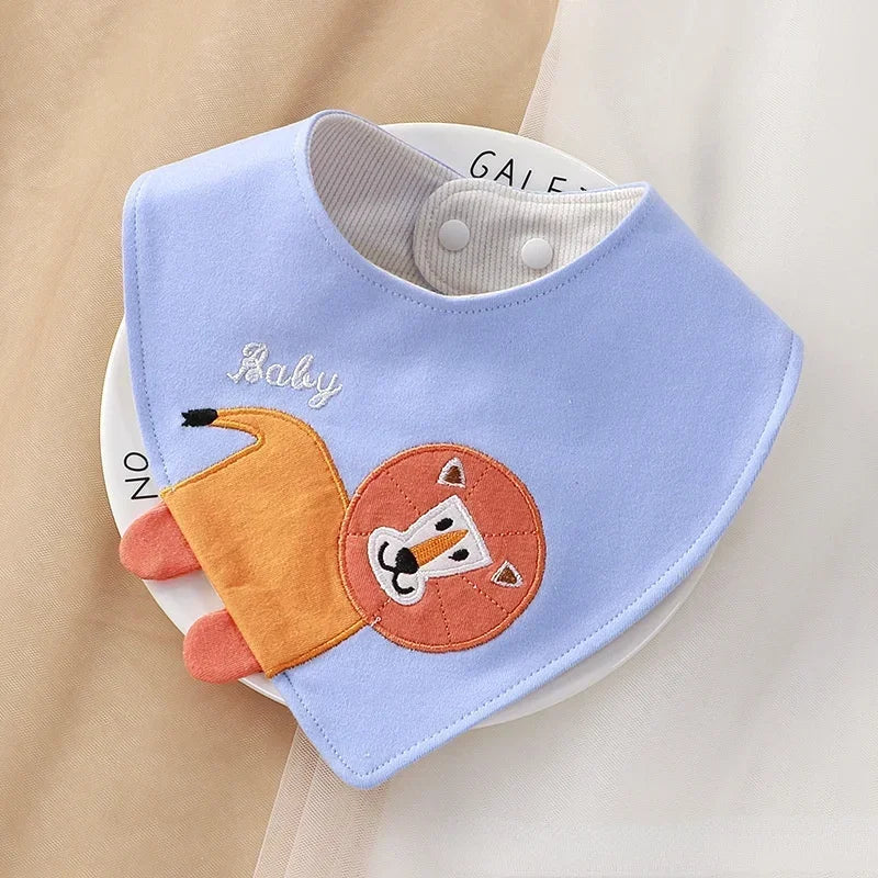 Cartoon Bandana Bibs – Soft Cotton for Newborns & Toddlers