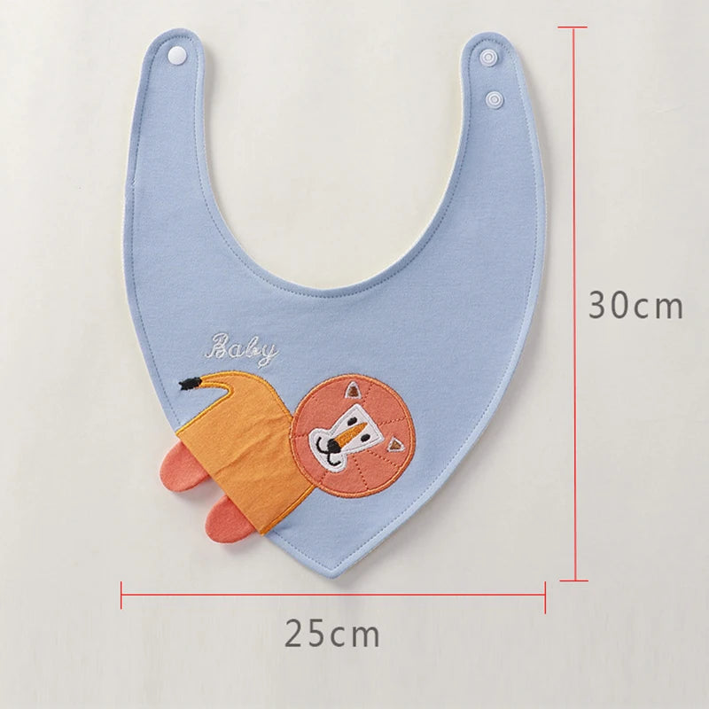 Cartoon Bandana Bibs – Soft Cotton for Newborns & Toddlers