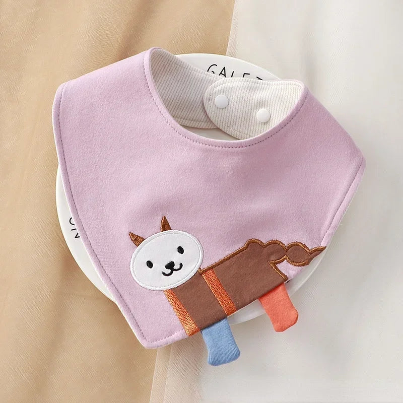 Cartoon Bandana Bibs – Soft Cotton for Newborns & Toddlers