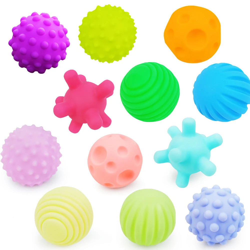6-Piece Sensory Textured Ball Set – Tactile & Motor Skill Development Toy for Babies