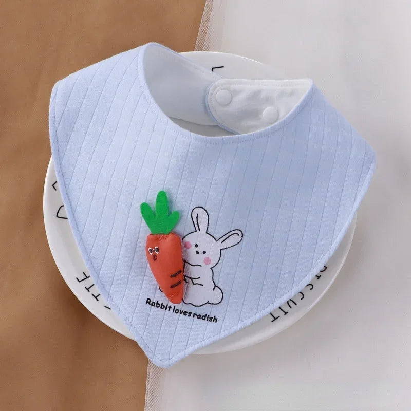 Cartoon Bandana Bibs – Soft Cotton for Newborns & Toddlers