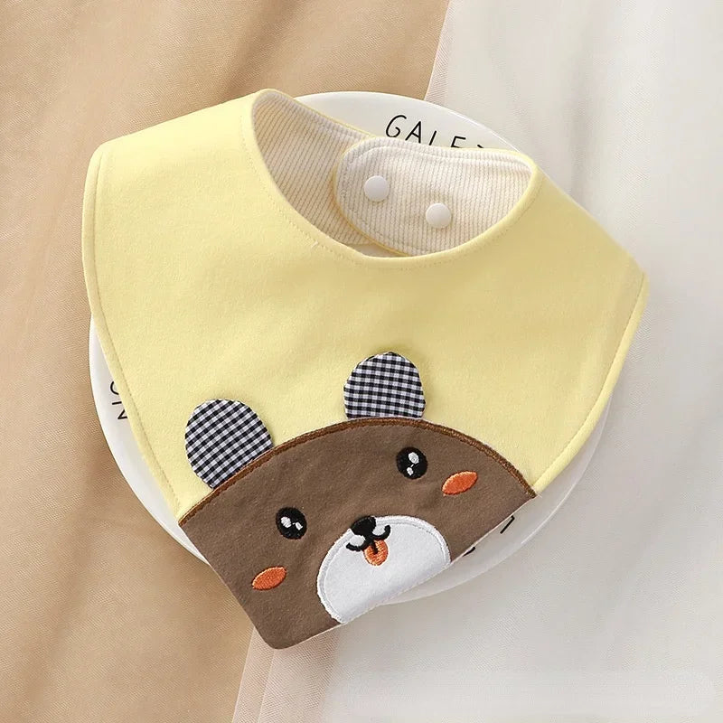 Cartoon Bandana Bibs – Soft Cotton for Newborns & Toddlers