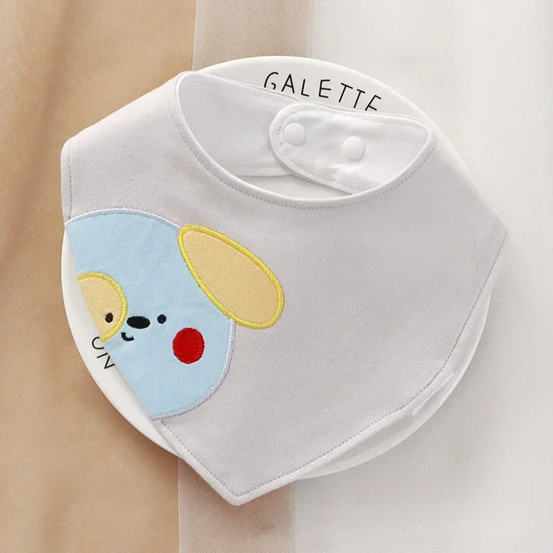 Cartoon Bandana Bibs – Soft Cotton for Newborns & Toddlers