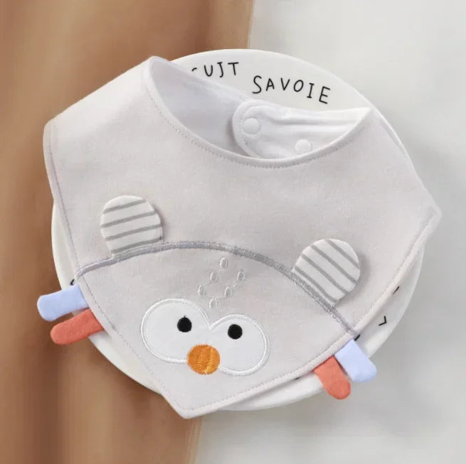 Cartoon Bandana Bibs – Soft Cotton for Newborns & Toddlers