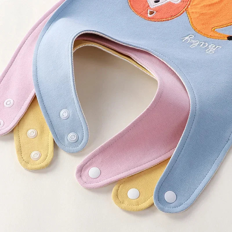 Cartoon Bandana Bibs – Soft Cotton for Newborns & Toddlers