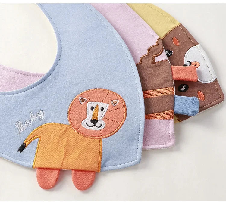 Cartoon Bandana Bibs – Soft Cotton for Newborns & Toddlers